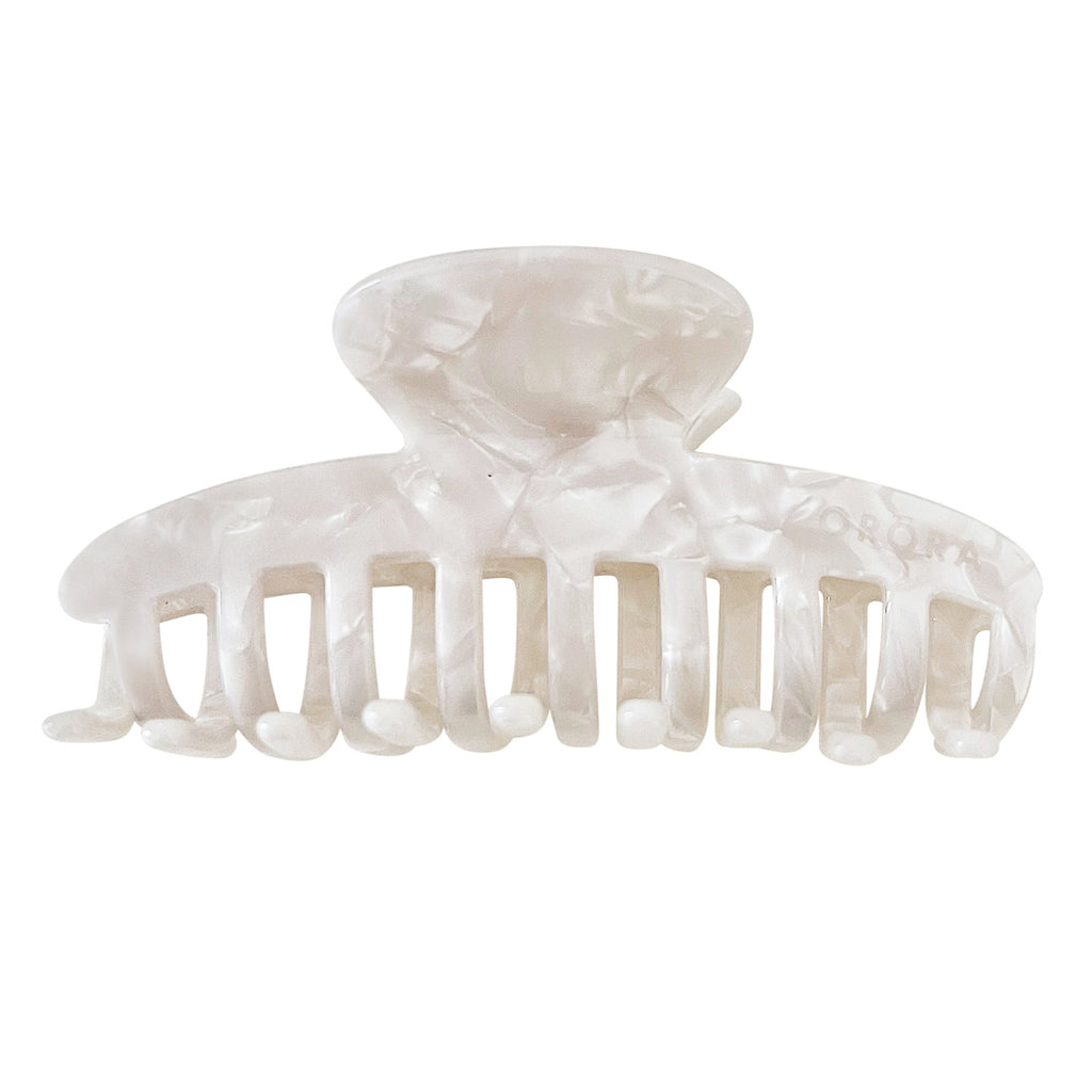 Large Claw Clip - Pearl White – Orora Hair